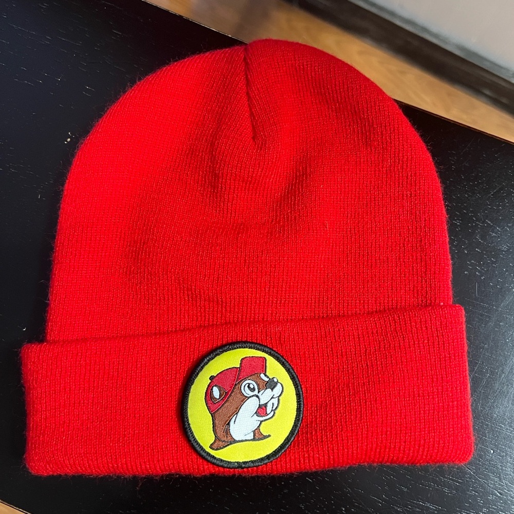 Vibrant Red Kids Hat with Playful Animal Patch